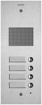 Elvox Steely tweedraads audio RVS voorpaneel - 4 knoppen 
