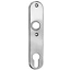AMF aluminium kort deurschild 480 rond 32x156x7 pc72 mm - cilinder/krukgat