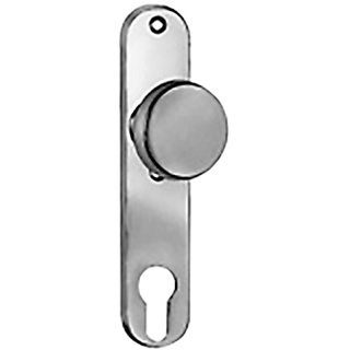 AMF deurknop op schild 472Z rond - knop Ø50 mm - 32x156x7 mm - vast - cilinder