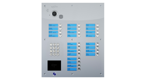 Intratone Dina video-intercom inbouw - 24 knoppen - 1  toestenbord - proximitylezer - RVS