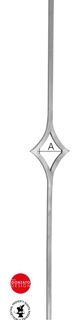 Arteferro Geometric style spijl - vierkant 12 mm - (hxb) 1000x120 mm - onbehandeld