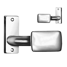 AMF deurknop op schild 485 excentrisch - knop 65x44 mm schild 32x87x7 - vast links en rechts