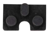 M Label rubber vierkant model voor glasdikte 6,76 mm (per 2 verpakt)
