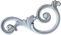 Grande Forge ALUD18R sierornament rechts 123x178 mm - aluminium 
