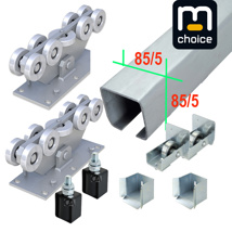 M choice Combi Arialdo Intermedio kit - compleet vrijdragend poortsysteem - Rail 6m en 2 x 9-wielset