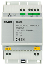 Elvox IP DIN relais module - 2 -in- en uitgangs relais - 6A 230 V - PoE