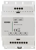 Elvox tweedraads concentrator 4 buitenstations 50 Ohm (voor CAT, 69MX/5) DIN-rail, parallel 