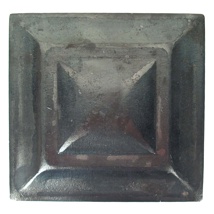 M Label afdekrozet/paalkap 60x60 mm staal warmgesmeed 