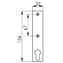 AMF RVS kort deurschild 427Z rechthoekig 32x156x6 mm pc72 - cilinder/krukgat