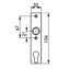 AMF RVS kort deurschild 427Z rechthoekig 32x156x6 mm pc72 - blind/cilinder