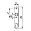 AMF RVS kort deurschild 421Z rond 32x156x6 pc72 mm - krukgat/cilinder