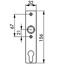 AMF kort deurschild rechthoekig 32 x 156 x 7 pc72 mm - cilinder/krukgat