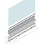 IAM Design Glass U L Top kit aluminium - 1 meter - voor glasdikte 16,76 mm - levering per 3 meter 